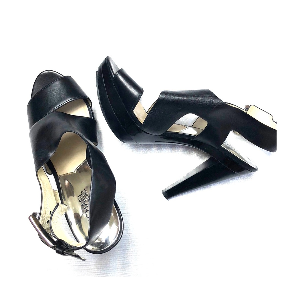 Michael by Michael Kors Black platform sandal.